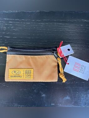 TOPO Designs X Subaru Nylon Canvas Mini Zip Wallet Pouch 3.5x5 NWT
